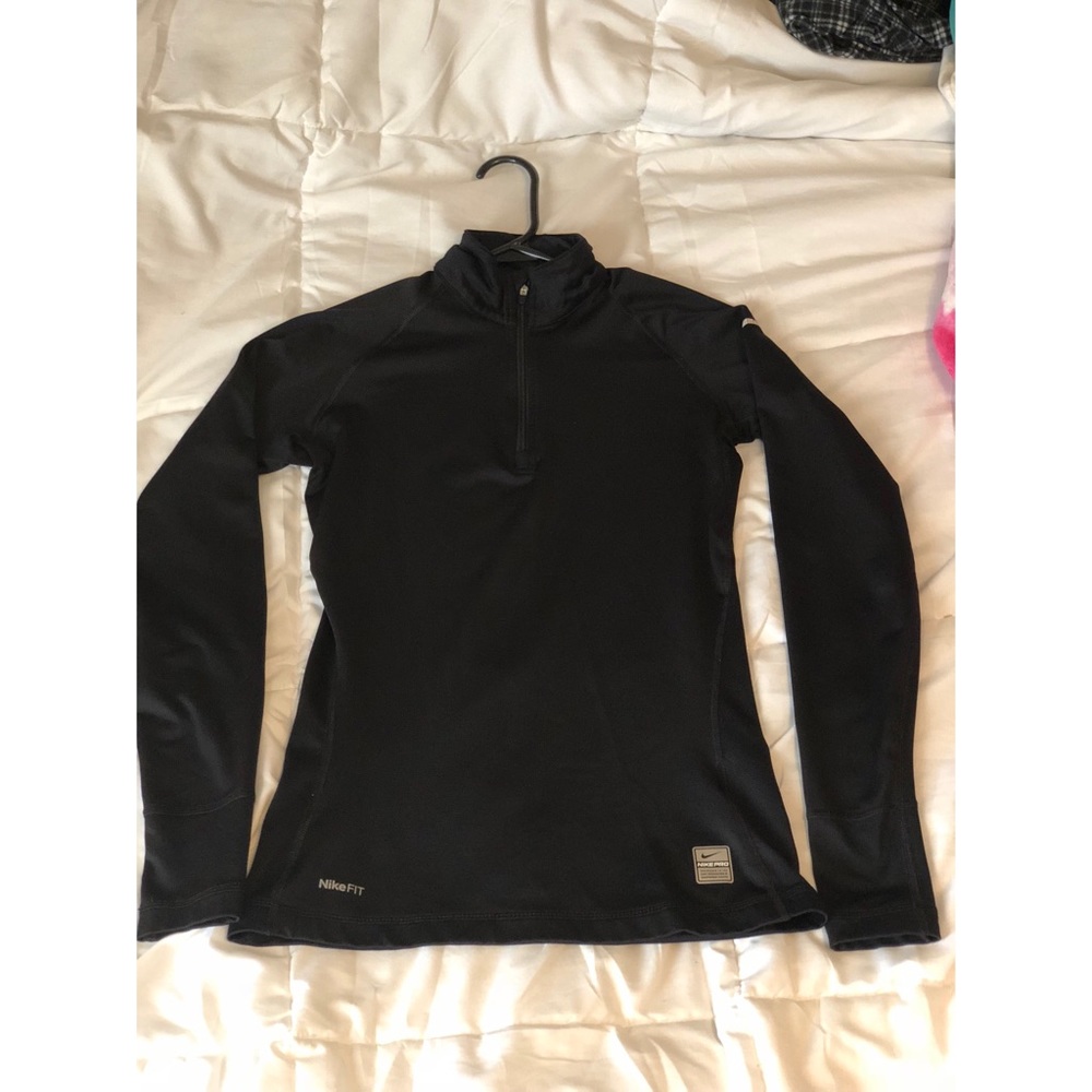 Nike Fitted 1/4 zip Black
